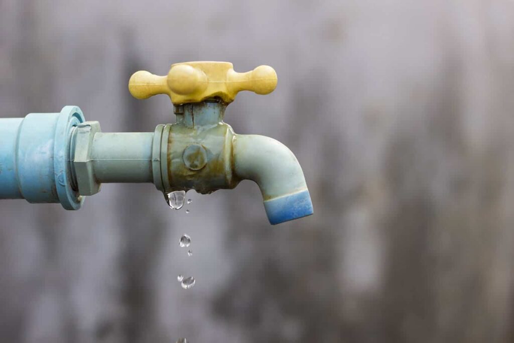 Outdoor spigot leaking in spring