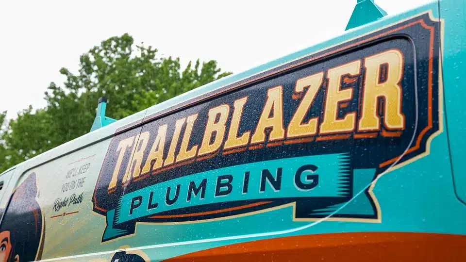 Trailblazer Plumbing wrapped van in Lockport.