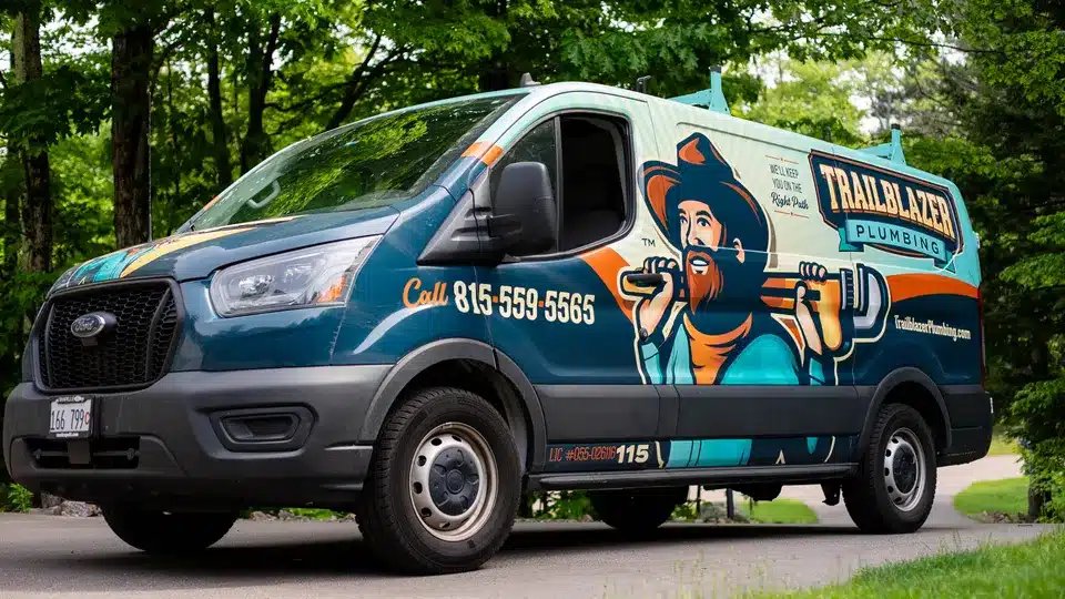 Trailblazer Plumbing van in Lockport.