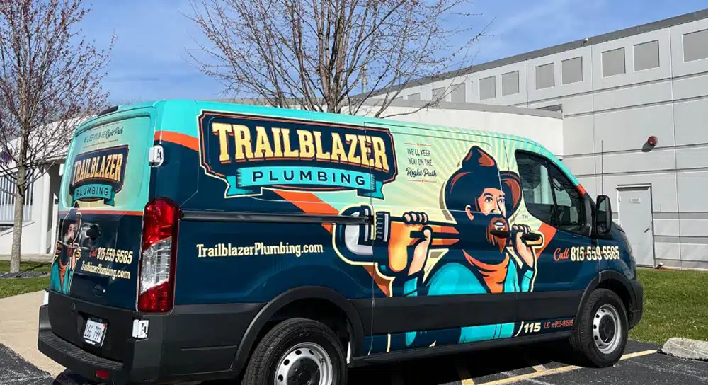 Trailblazer plumbing logo van